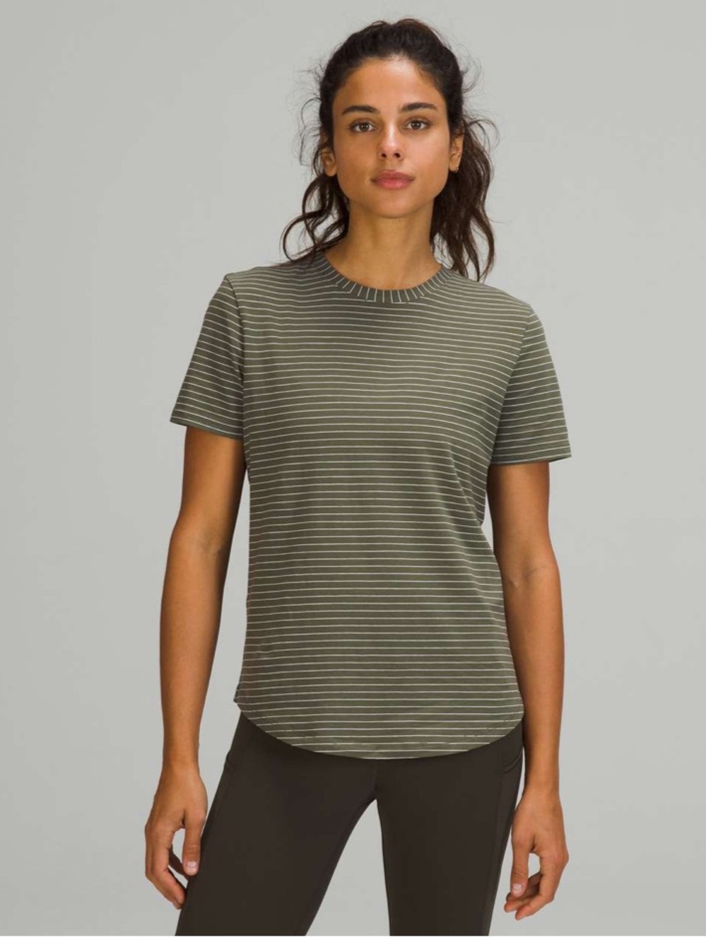 Lululemon Love Crew Short Sleeve T-Shirt
Synchronise Stripe Medium Olive White